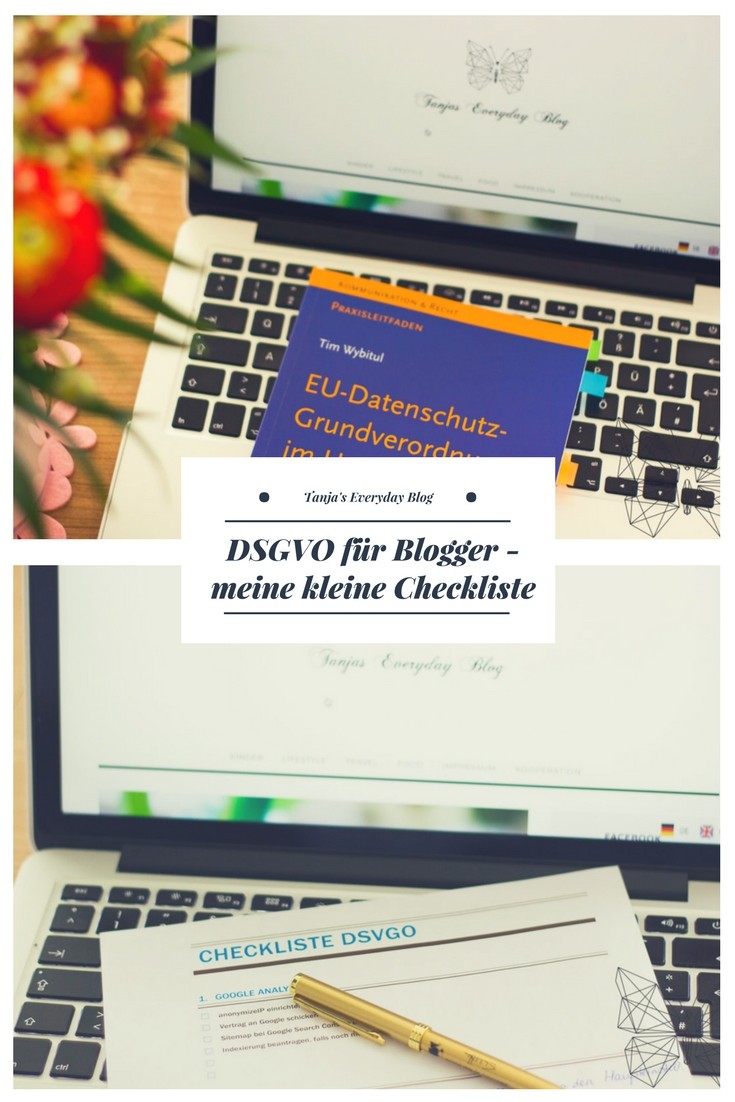 DSGVO Checkliste für Blogger Tanja's Everyday Blog